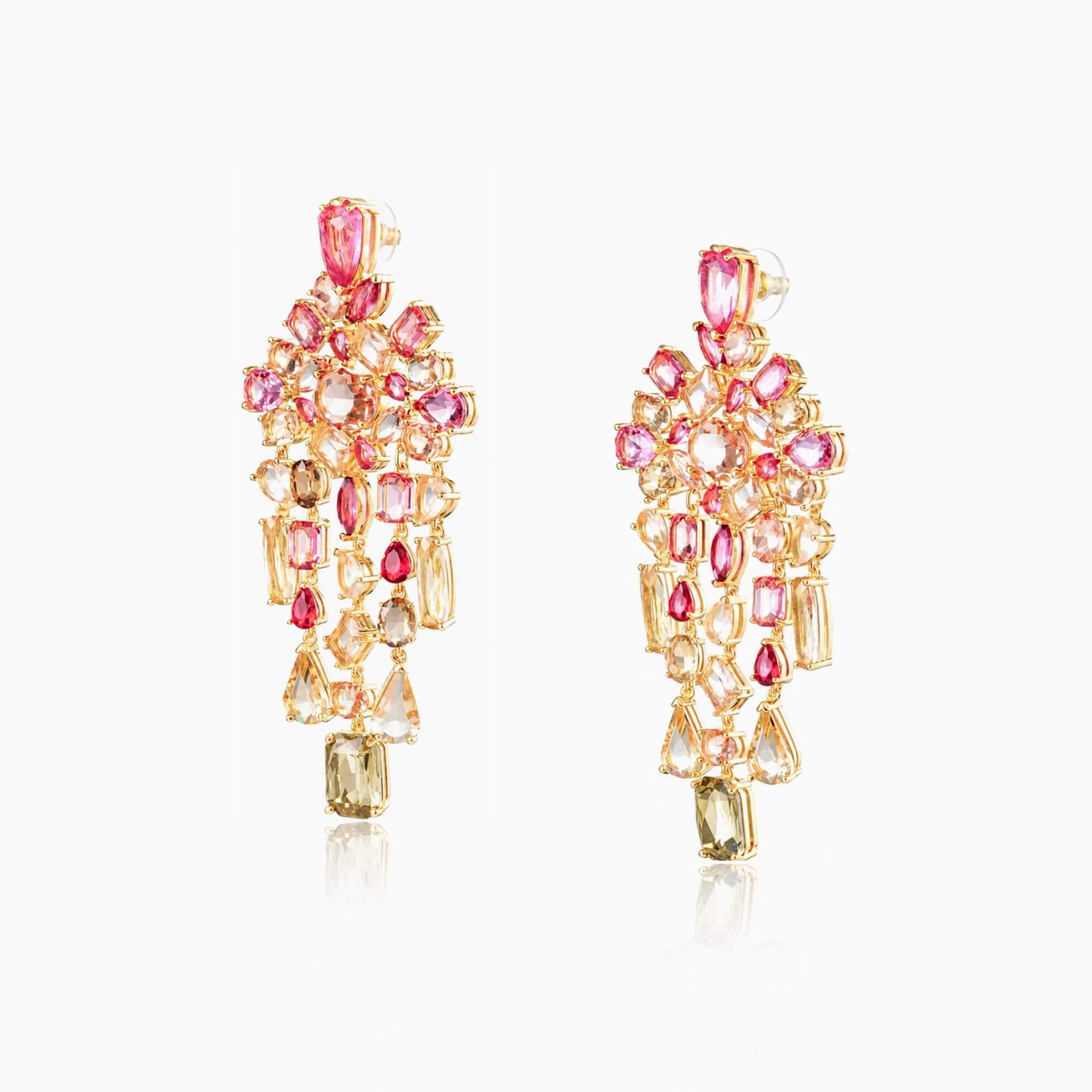 Warm Sunset Chandelier Earrings