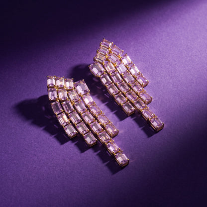 Lavender Fringe Earrings