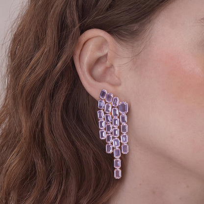 Lavender Fringe Earrings