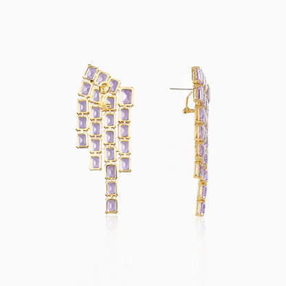 Lavender Fringe Earrings