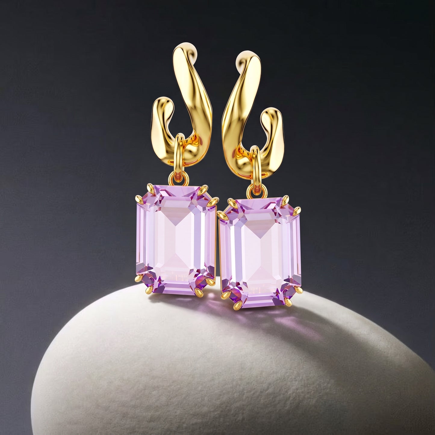 Lavender Hook Earrings