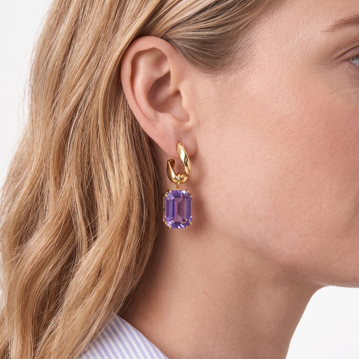 Lavender Hook Earrings