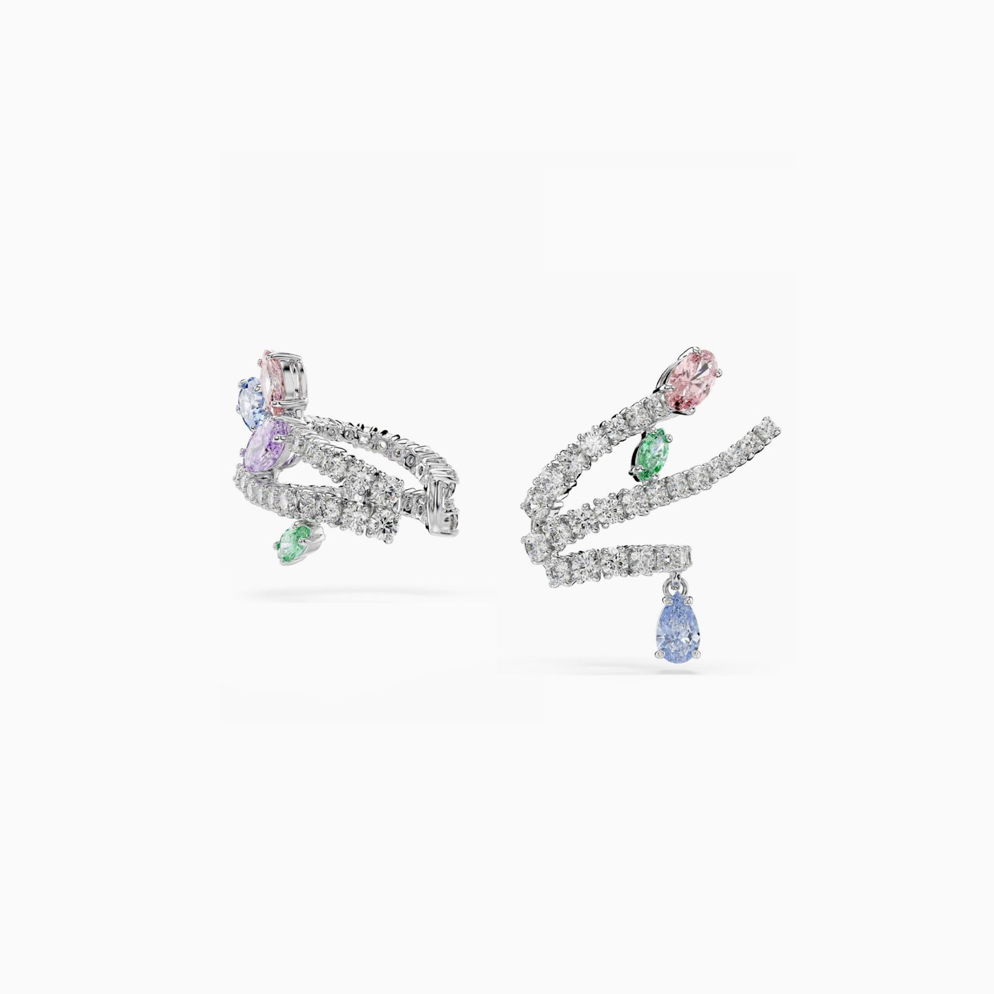 Pastel Asymmetrical  Clip Earrings