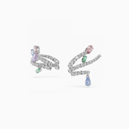 Pastel Asymmetrical  Clip Earrings