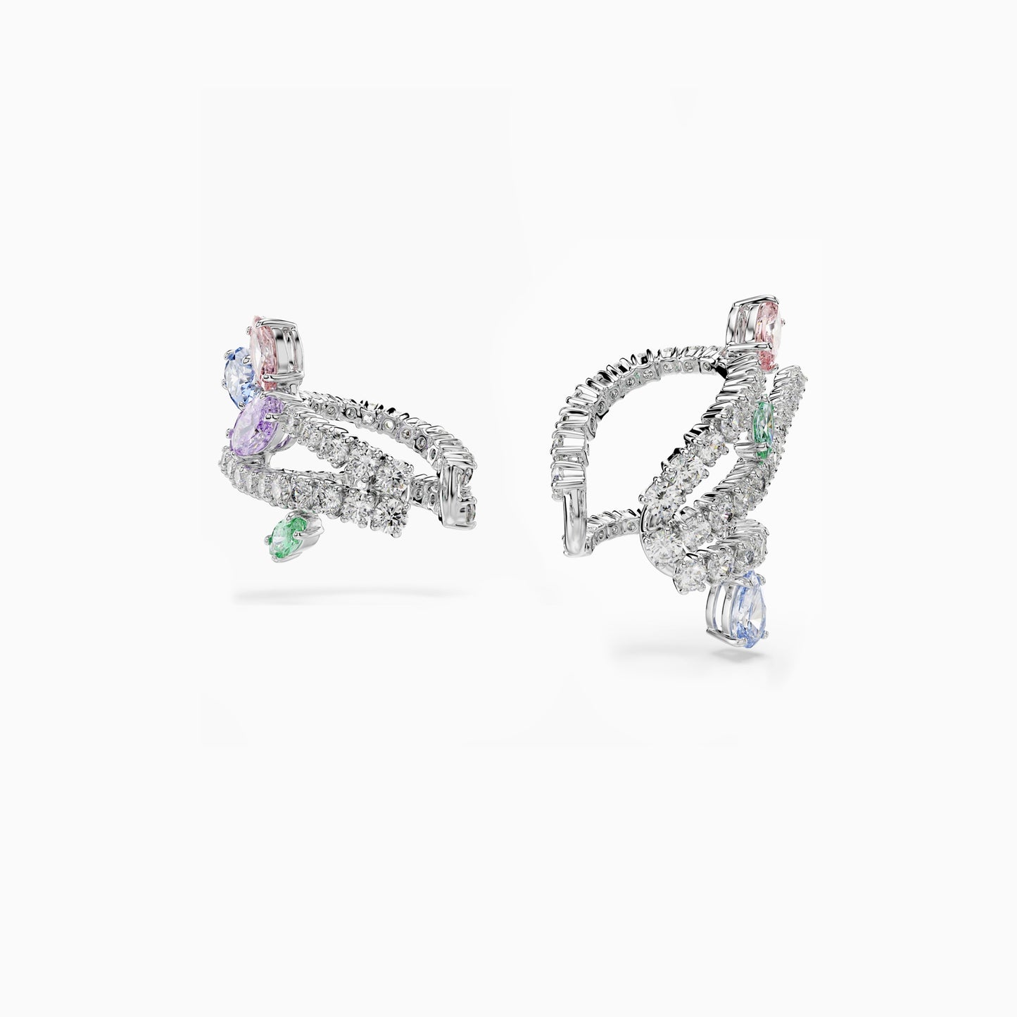 Pastel Asymmetrical  Clip Earrings