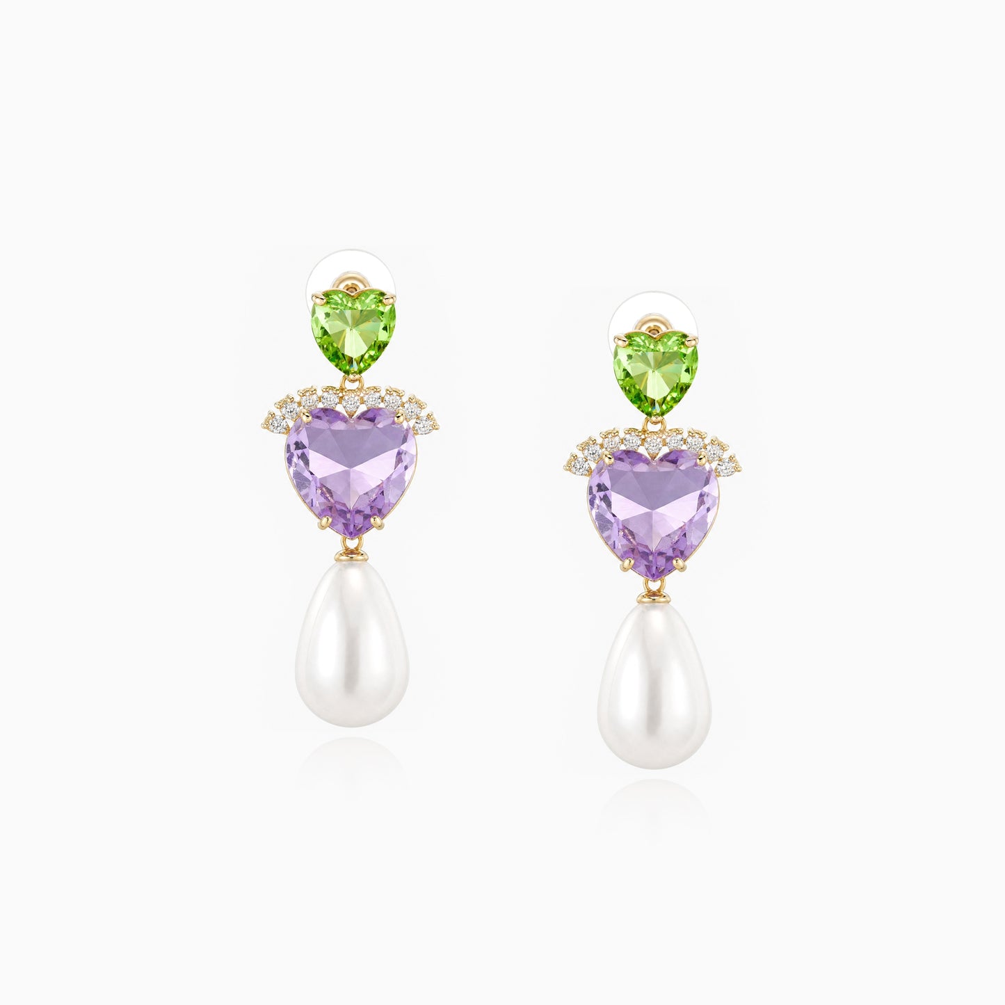 Twins Heart Peals Earrings