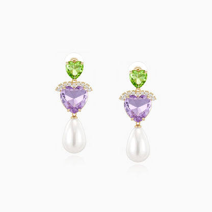 Twins Heart Peals Earrings