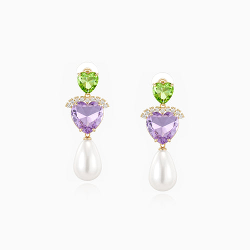 Twins Heart Peals Earrings