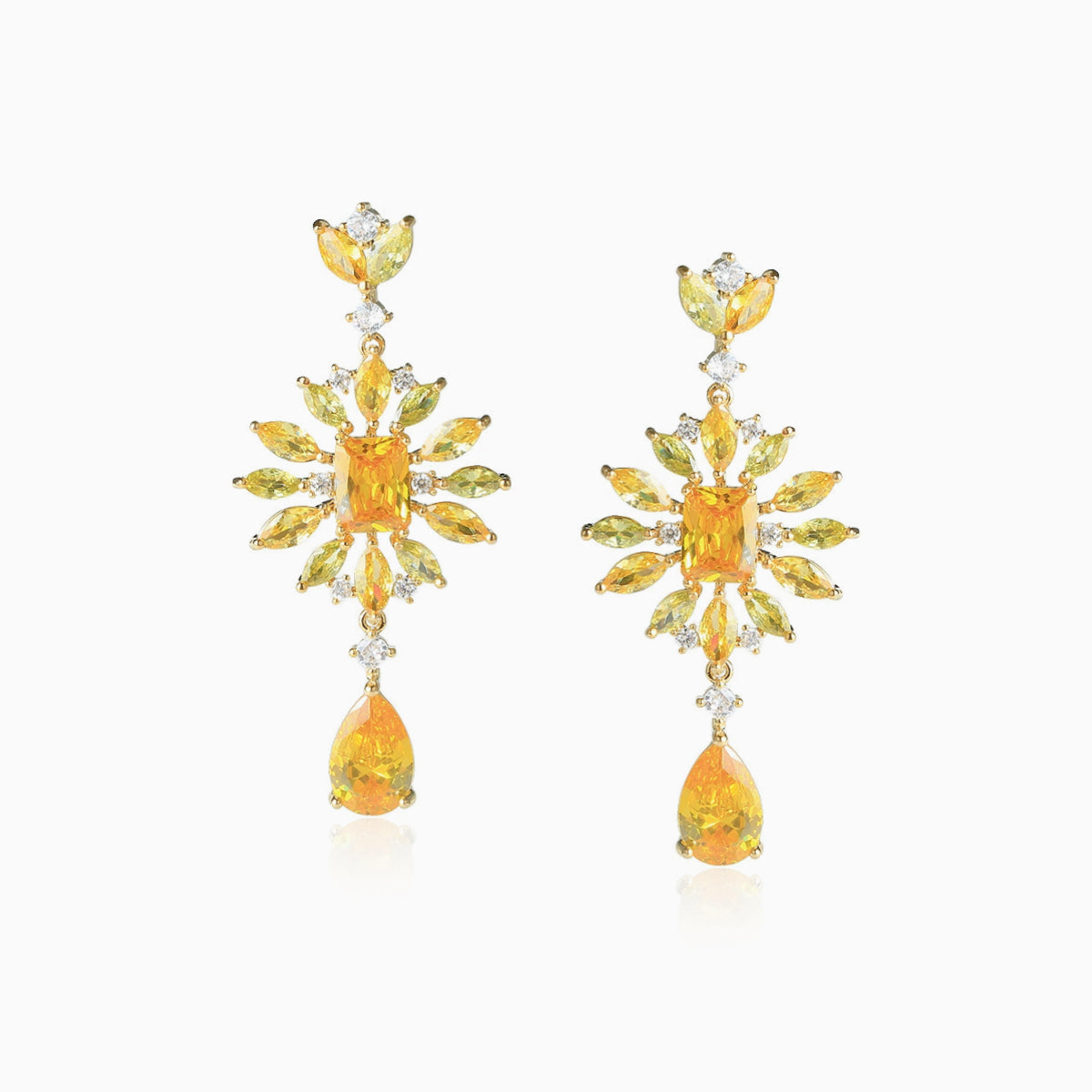Sunburst Teardrop Earrings