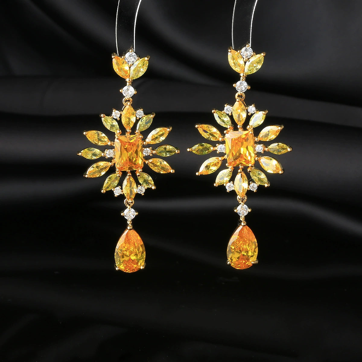 Sunburst Teardrop Earrings