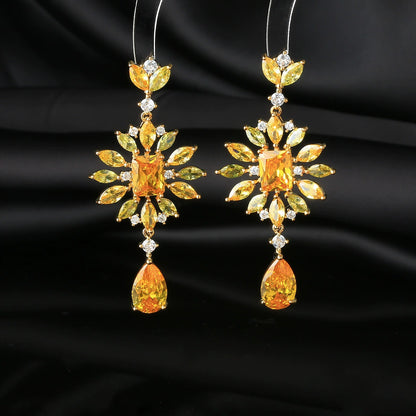 Sunburst Teardrop Earrings
