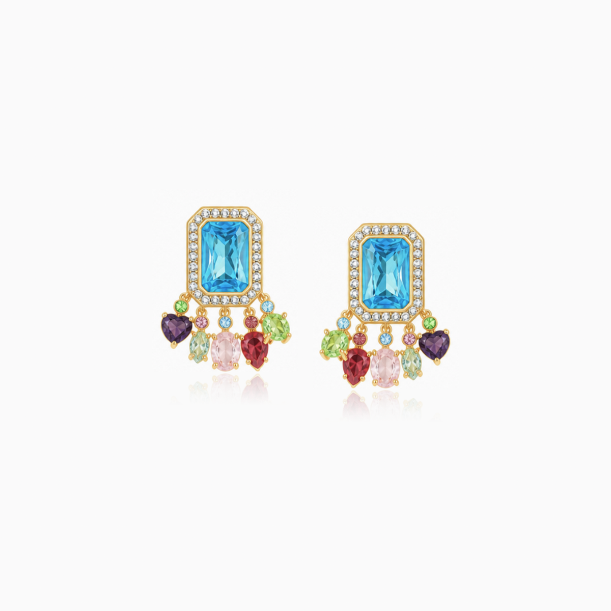 Blue Fringe Earrings