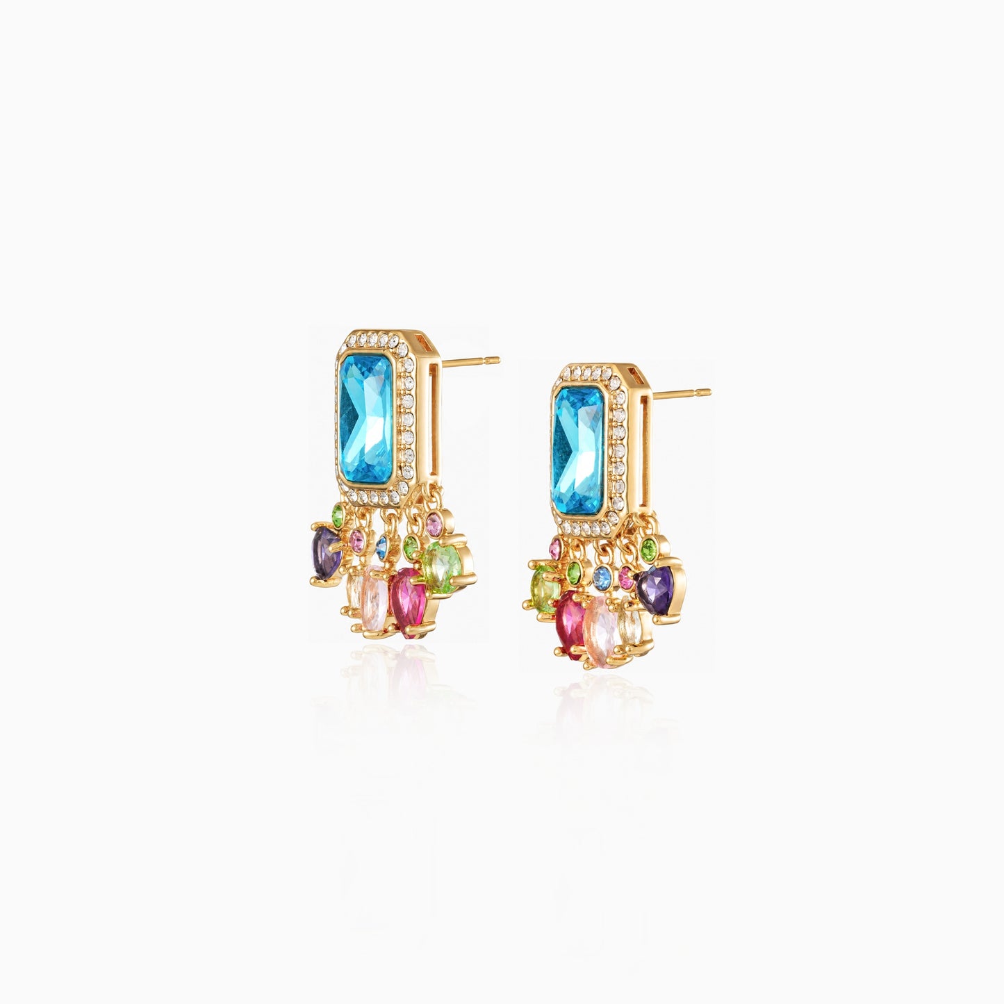 Blue Fringe Earrings