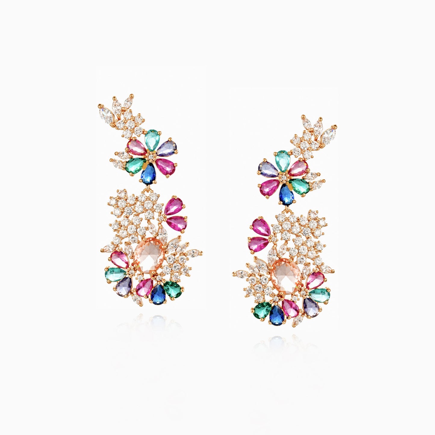 Colorfall Bloom Cluster Earrings