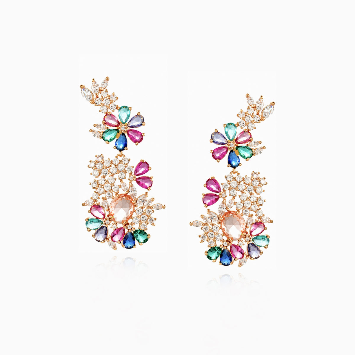 Colorfall Bloom Cluster Earrings