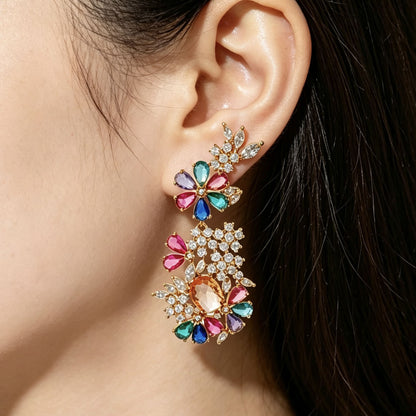 Colorfall Bloom Cluster Earrings