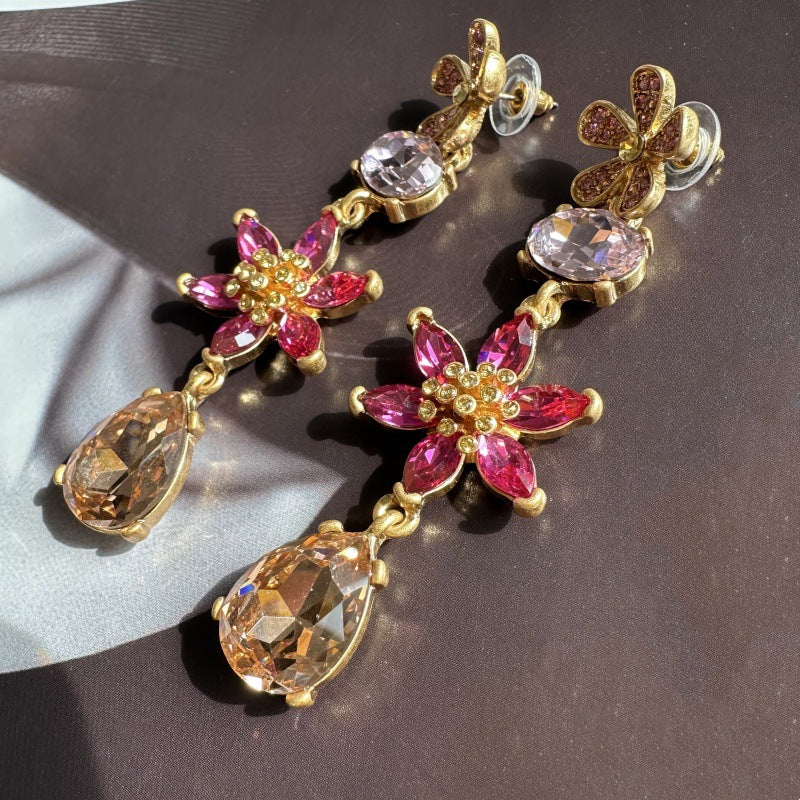 Floral Gemline Earrings