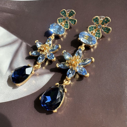 Floral Gemline Earrings