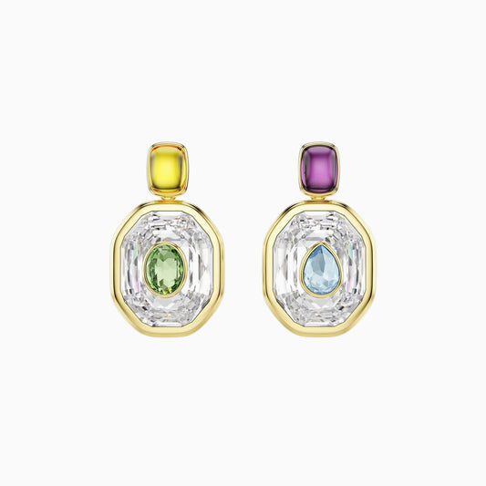 Crystal Inlay Drop Earrings