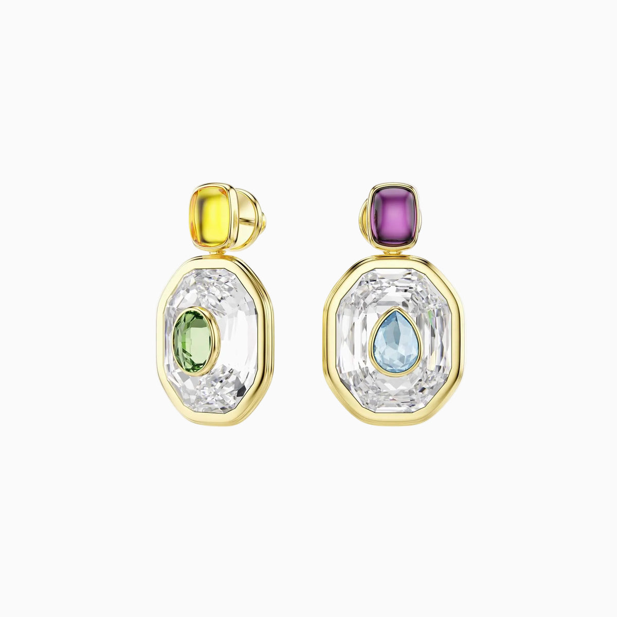 Crystal Inlay Drop Earrings