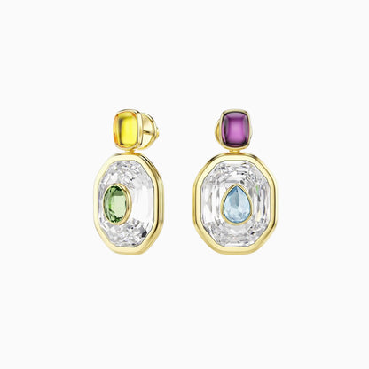 Crystal Inlay Drop Earrings