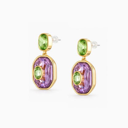 Petite Color Inlay Drop Earrings