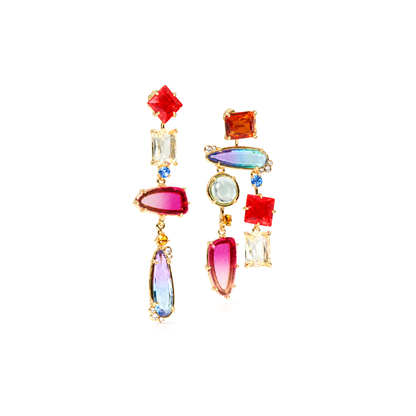 Blush Asymmetrical Earrings
