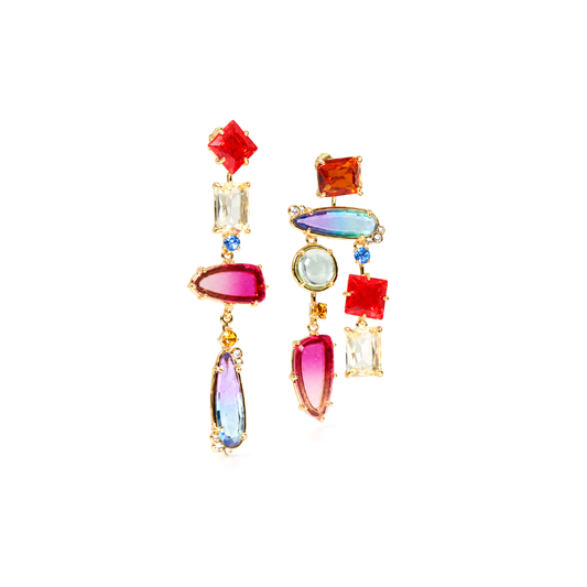 Blush Asymmetrical Earrings