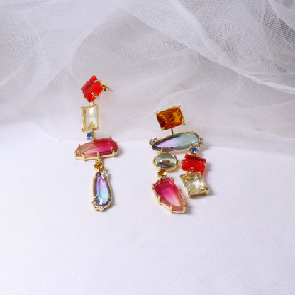 Blush Asymmetrical Earrings