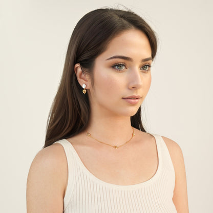 Heart & Pearl Mismatch Earrings