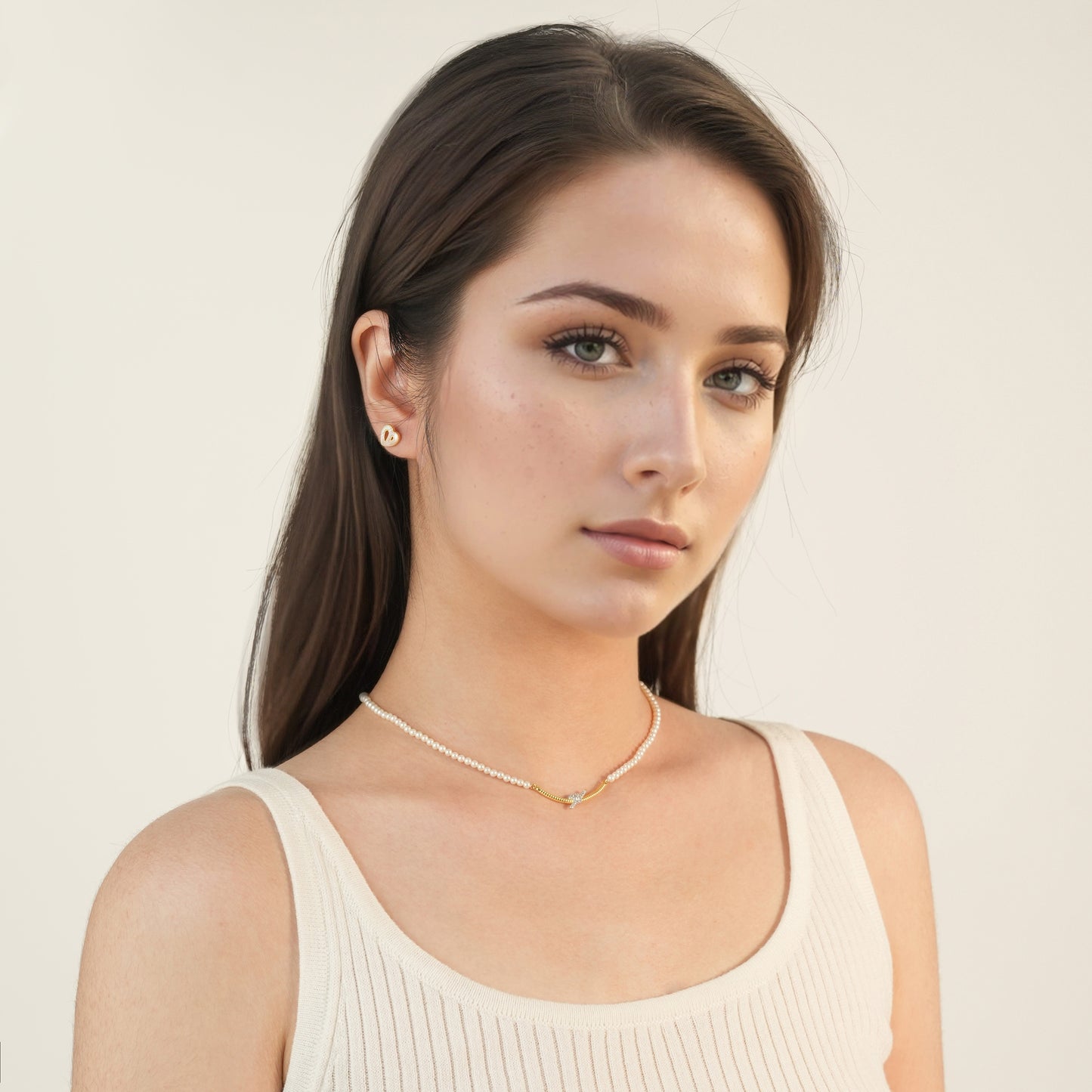 Heart & Knot Ear Jacket Earrings