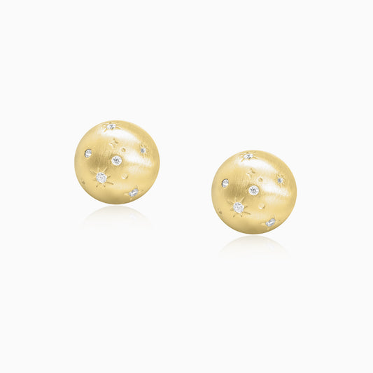 Galaxy Star Zirconia Golden Plated Earrings