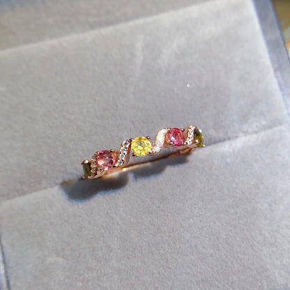 Infinity Slim Band Tourmaline Ring