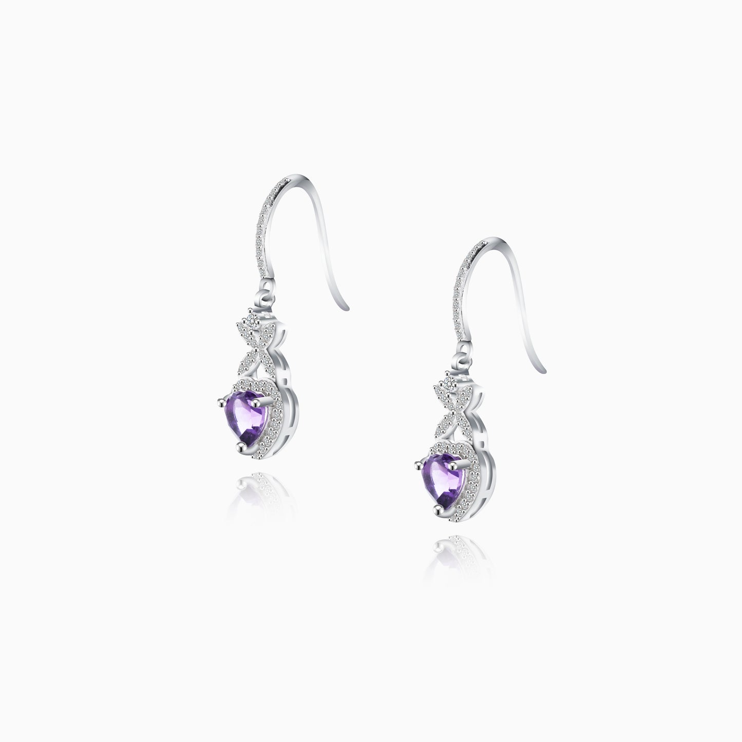Amethyst Floral Dance Earrings