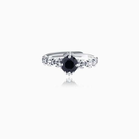 Black Tourmaline Phantom Ring