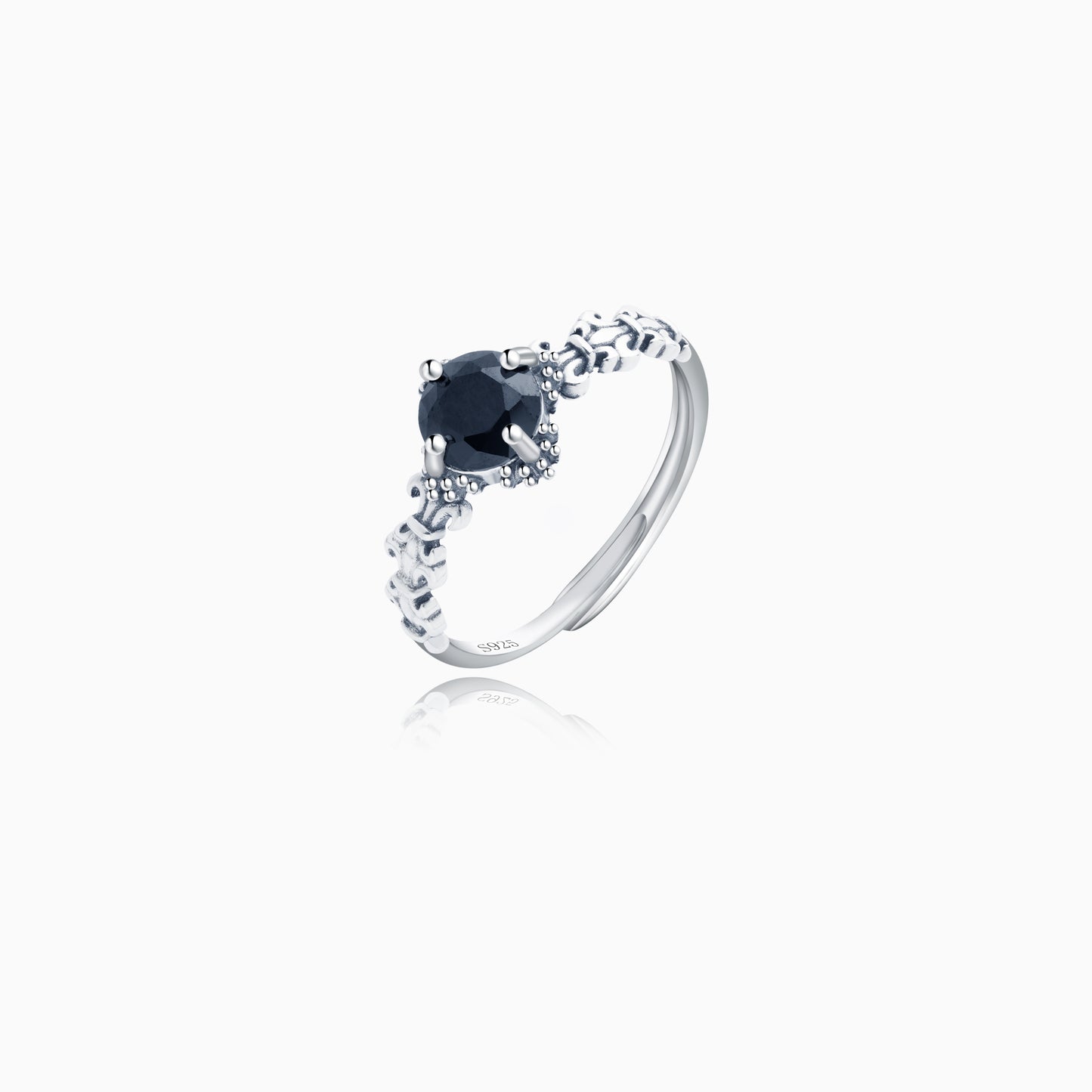 Black Tourmaline Phantom Ring