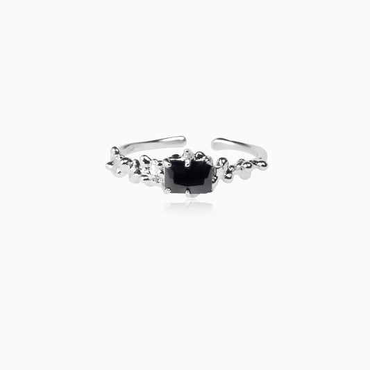 Black Tourmaline Queen Ring
