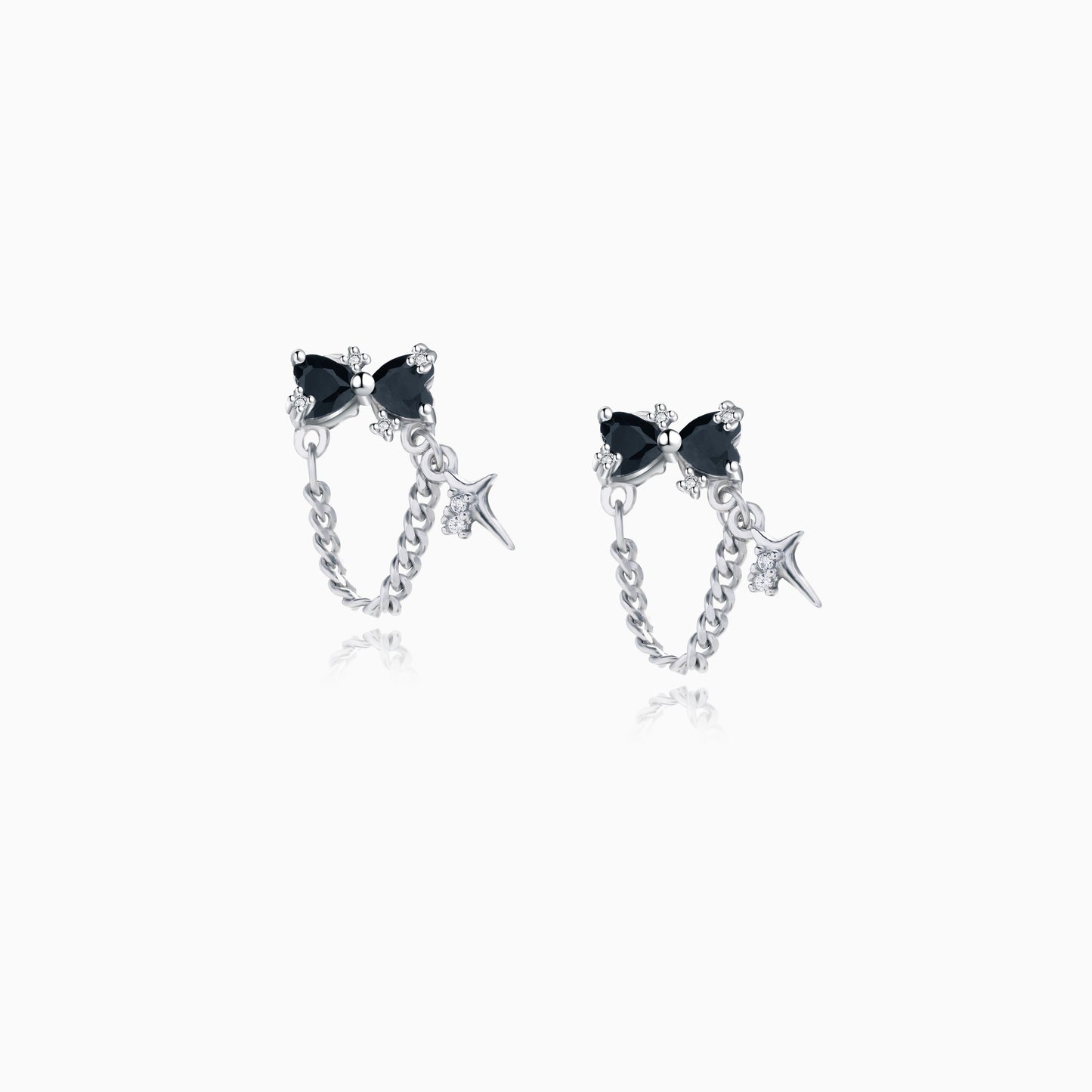 Black Tourmaline Shadow Earrings