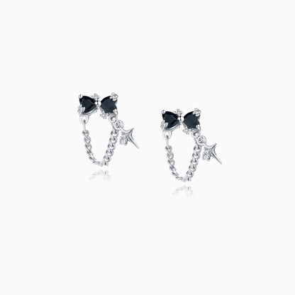 Black Tourmaline Shadow Earrings