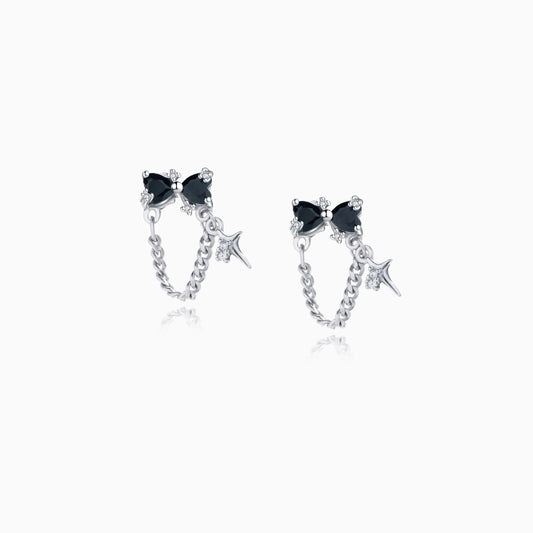 Black Tourmaline Shadow Earrings