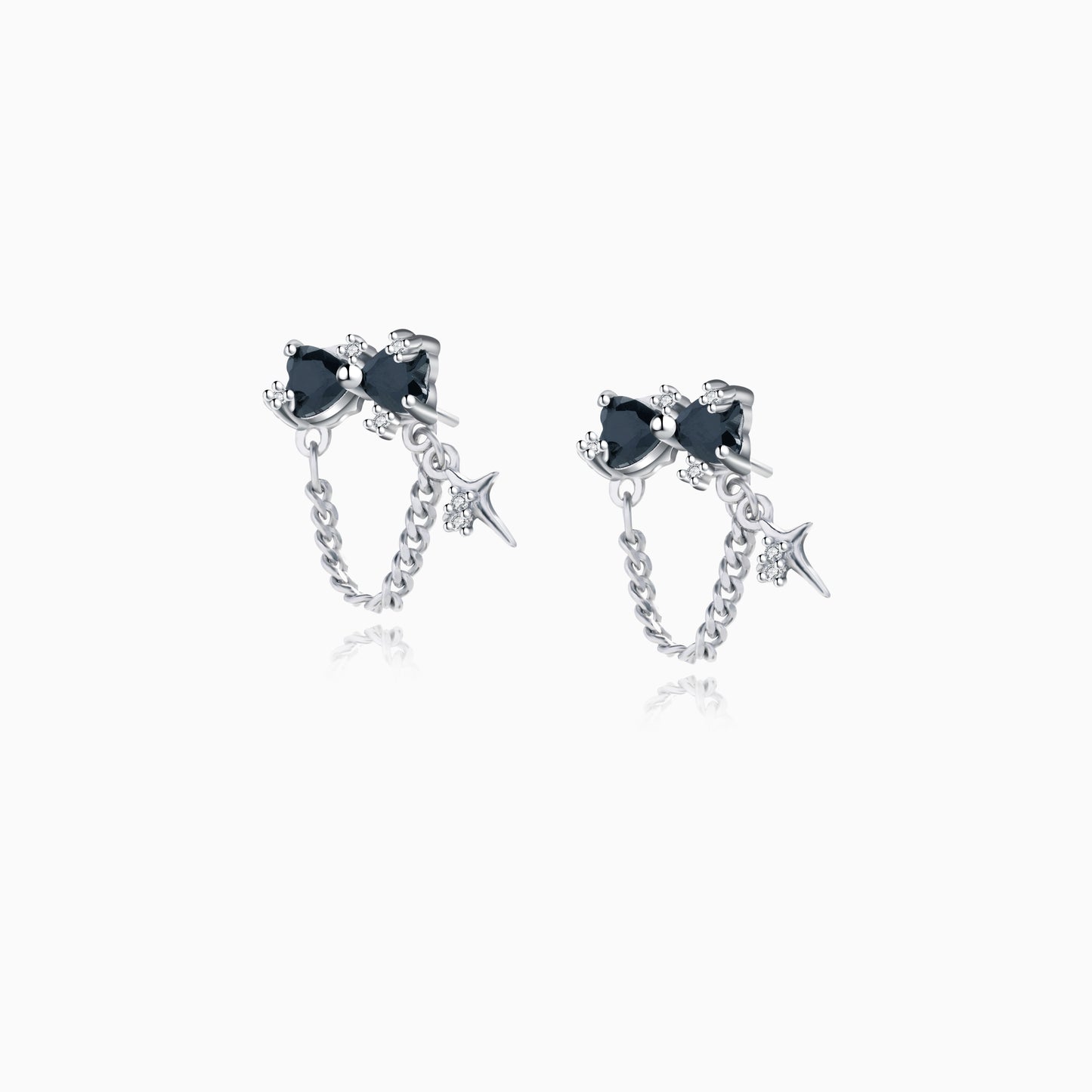 Black Tourmaline Shadow Earrings