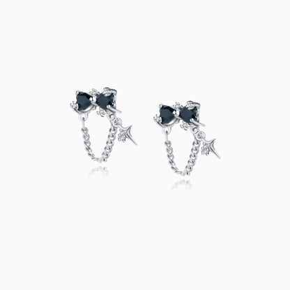 Black Tourmaline Shadow Earrings