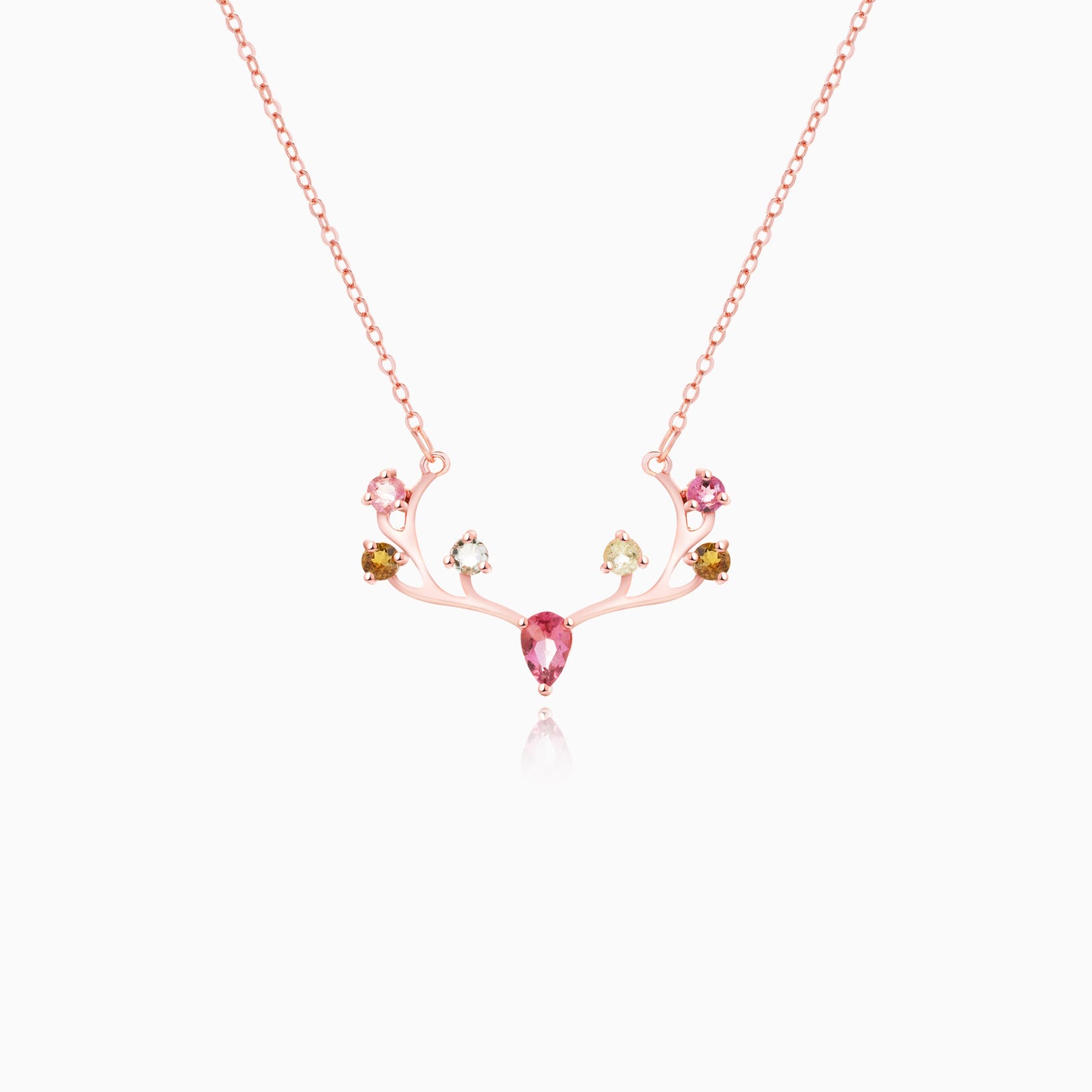Elegant Antler Tourmaline Necklace
