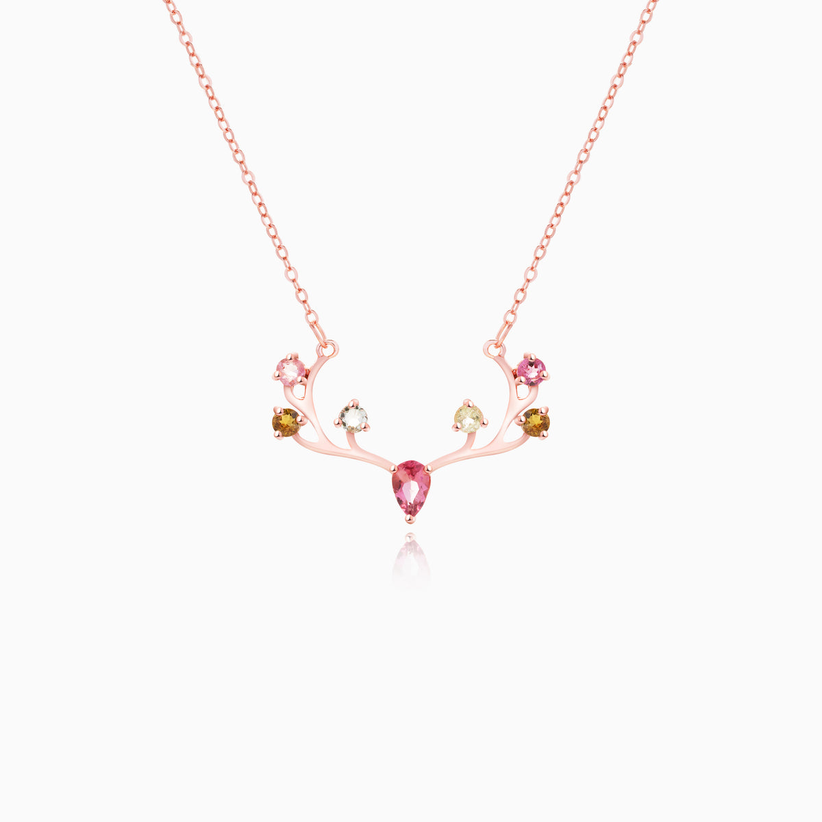 Elegant Antler Tourmaline Necklace
