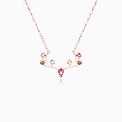 Elegant Antler Tourmaline Necklace