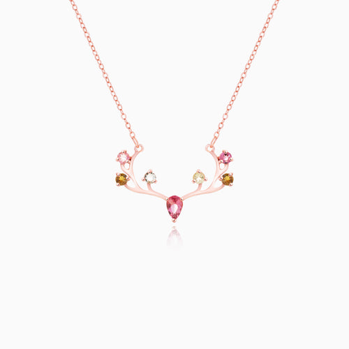 Elegant Antler Tourmaline Necklace