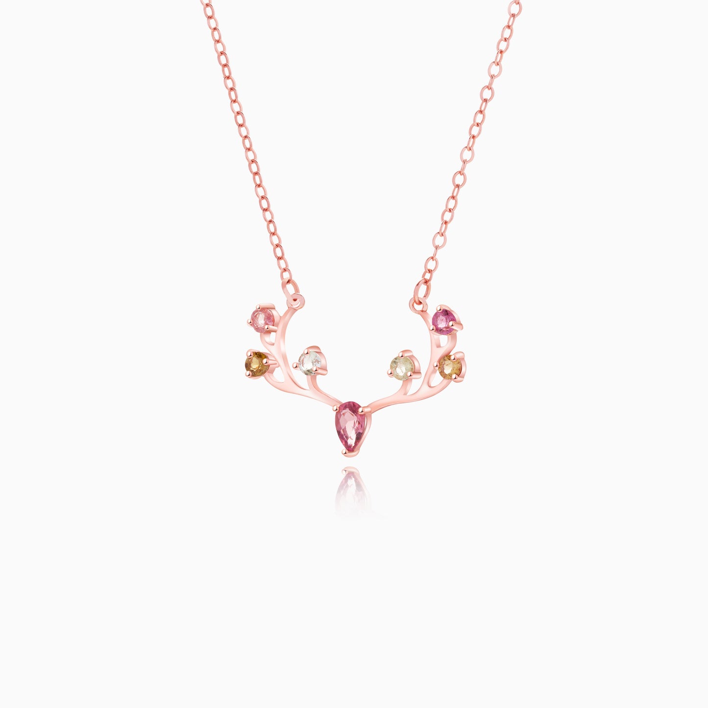 Elegant Antler Tourmaline Necklace