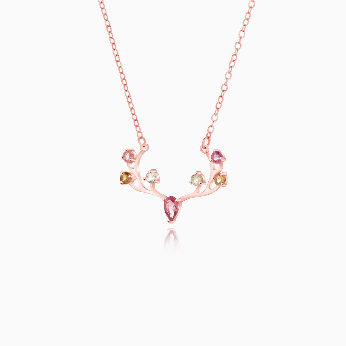Elegant Antler Tourmaline Necklace