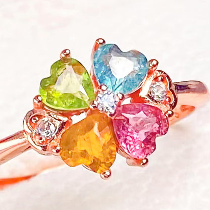 Multi-Colored Tourmaline Band Ring