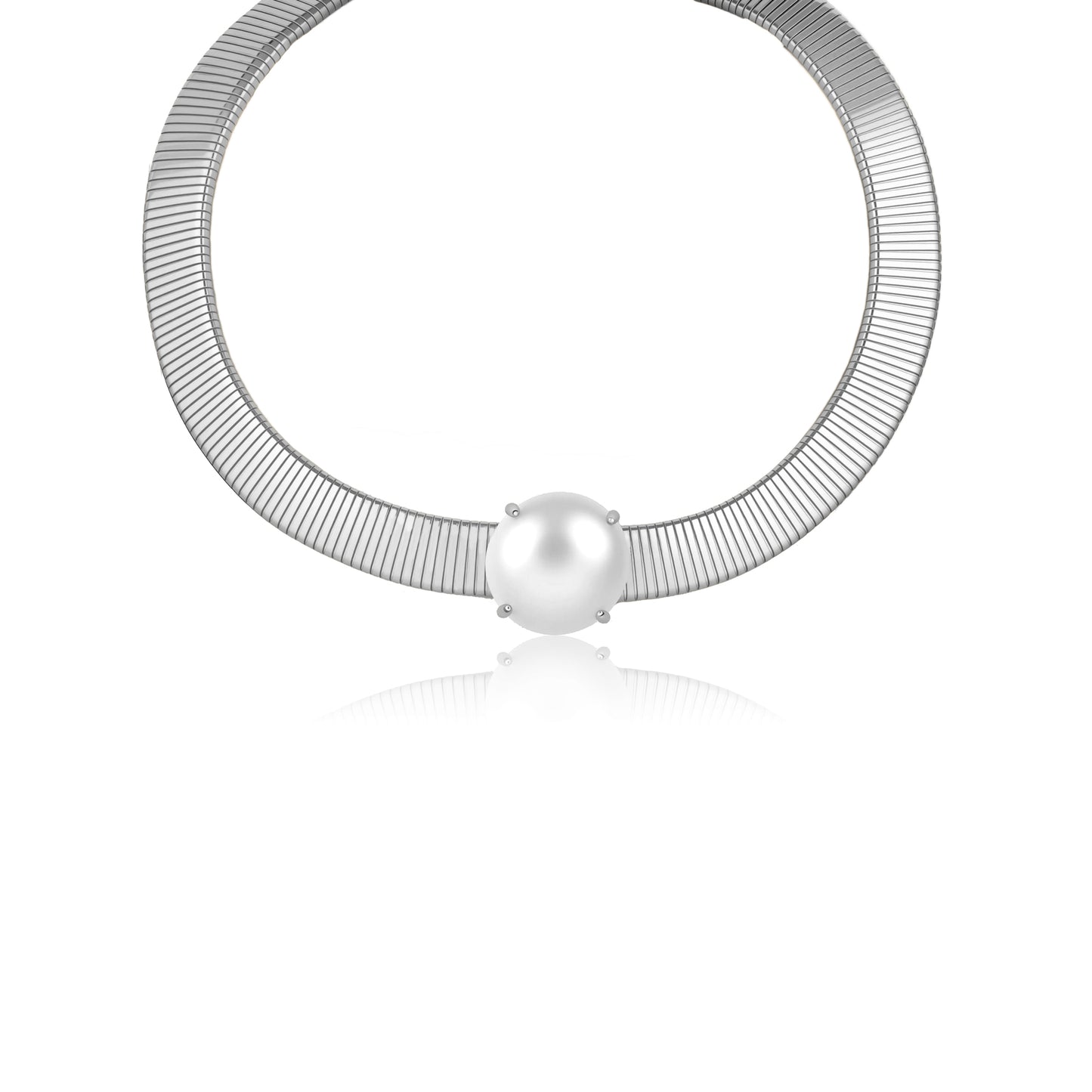 Modern Pearl Collar Necklace